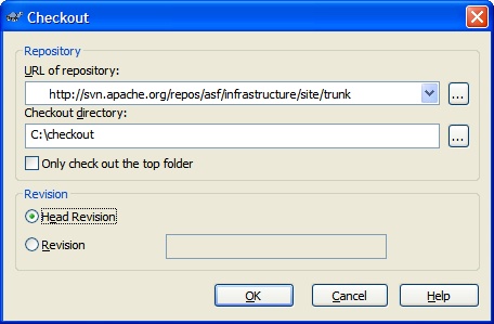 screenshot of SVN settings screenshot of SVN settings